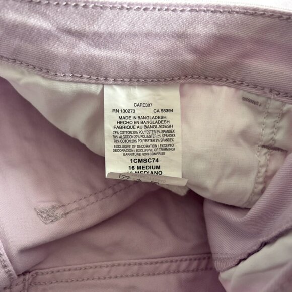 BNWT Light Purple Lee Rider denim shorts Sz 16 - Picture 6 of 6